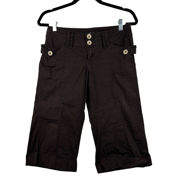 Rewind Pants - 2/$30 Vintage Rewind Crop Capri Pants Size 5 Brown Y2K Sporty Coquette Low Rise